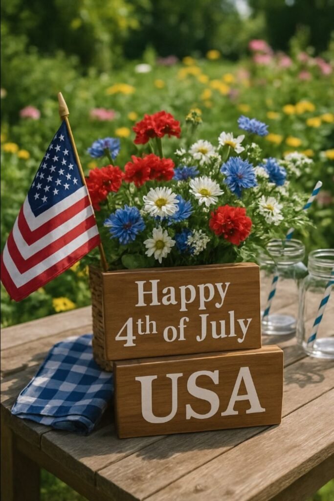 4th of July Wooden Sign