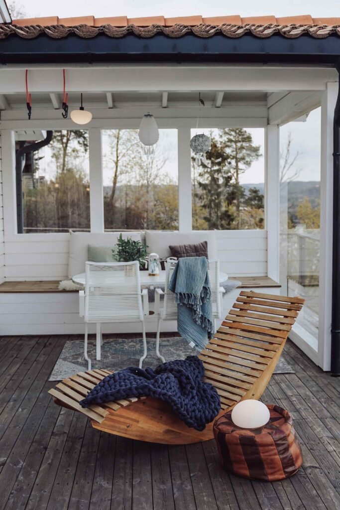 Blanket on the porch