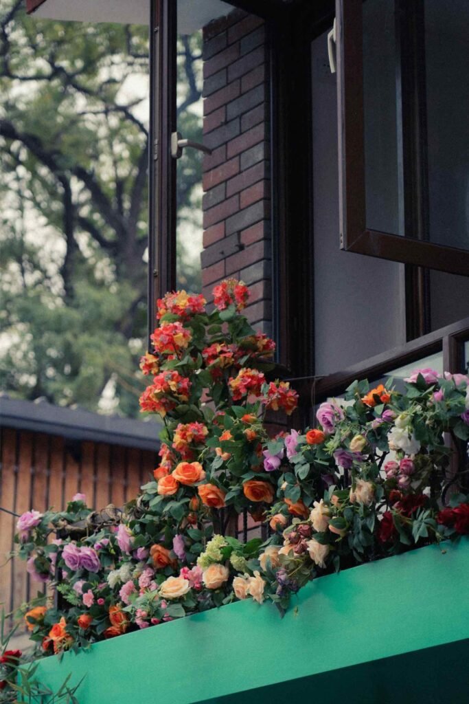 Flower Boxes on the Rail