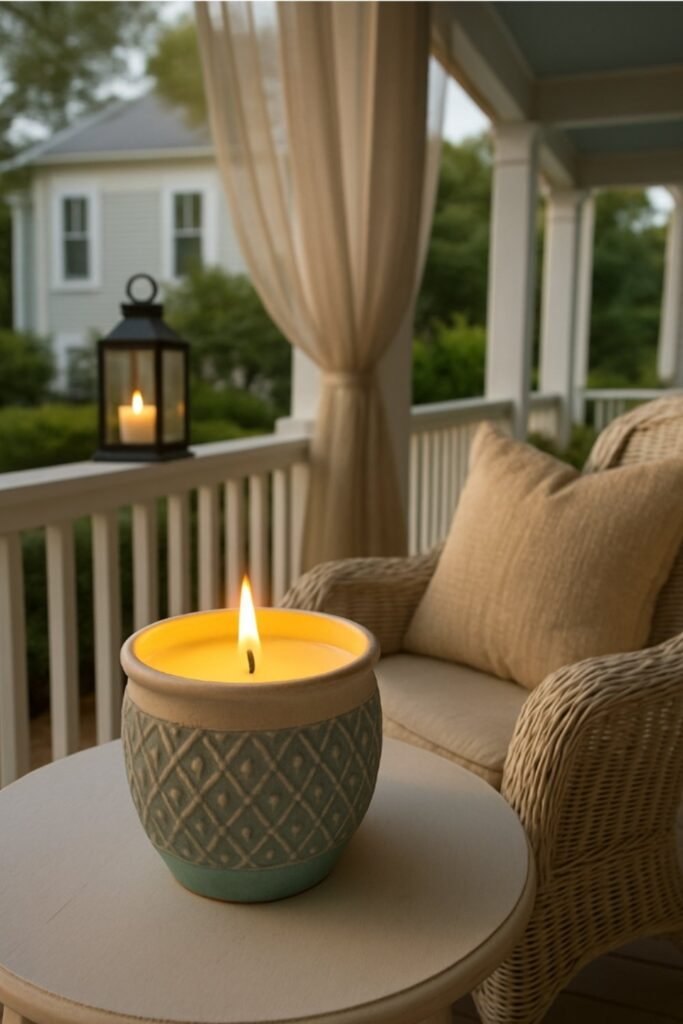 Candle on the porch
